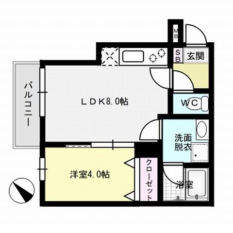 ジュネス下山門～ネット無料～ 間取り