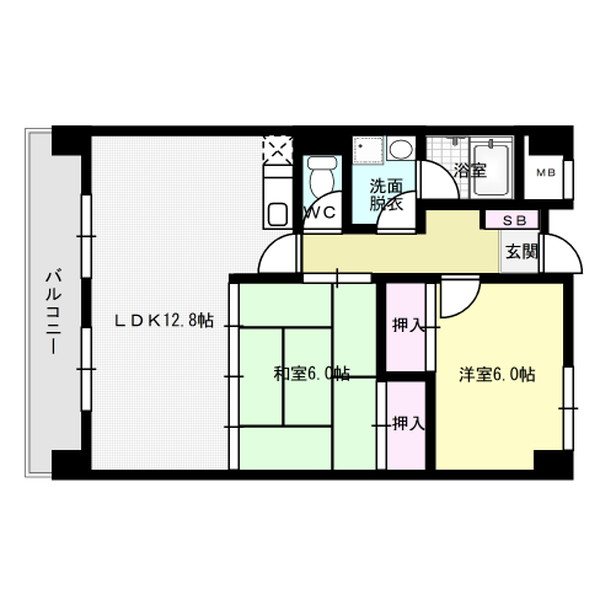 レスピーザ53 708号室 間取り