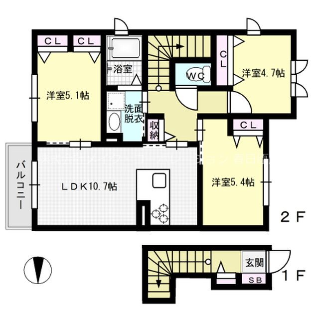 シャーメゾンウィステリア 201号室 間取り