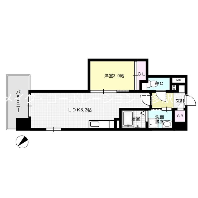 ラフレシーサ博多駅南Ⅵ 間取り