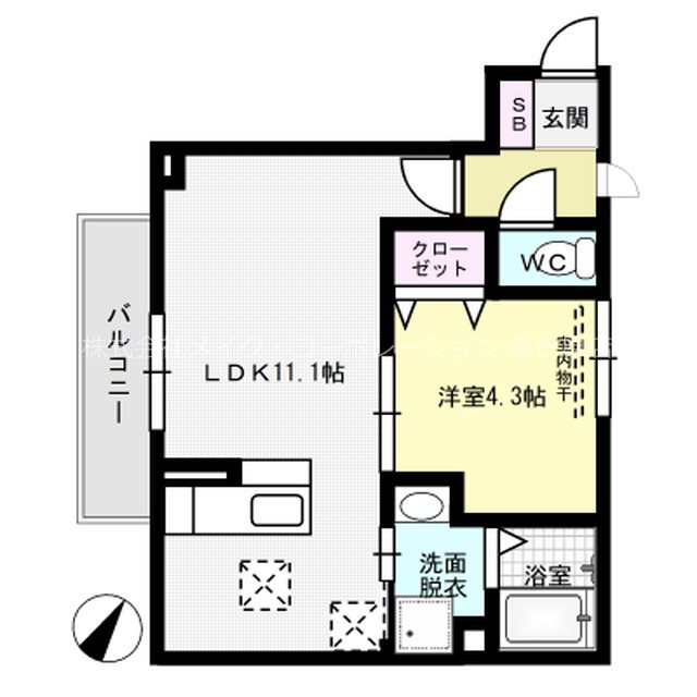 グランドハイツⅡ 101号室 間取り
