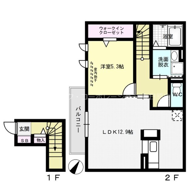 グランドハイツⅡ 202号室 間取り