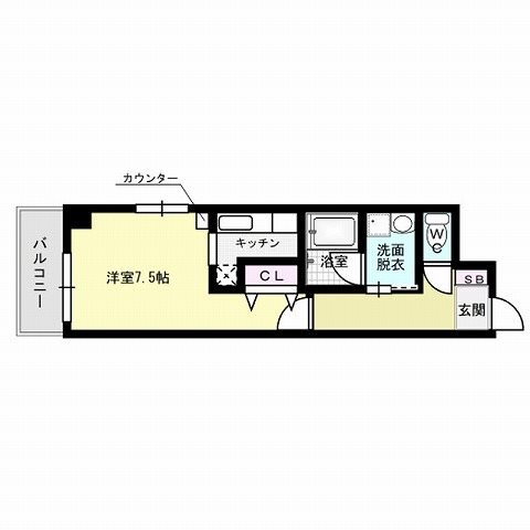 MEINOHAMA416～ネット無料～ 間取り