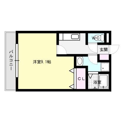 Claire　K(クレア ケイ）～ネット無料～ 間取り