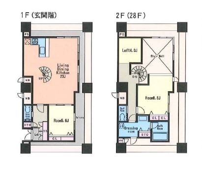 ＫＤＸレジデンス大濠ハーバービュータワー 2705号室 間取り