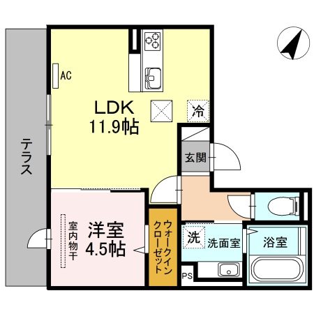 D-room博多駅南弐番館 間取り