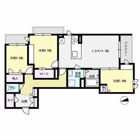 サンソレイユ紀文  間取り