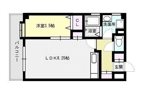 フォンティーヌ荒江 間取り
