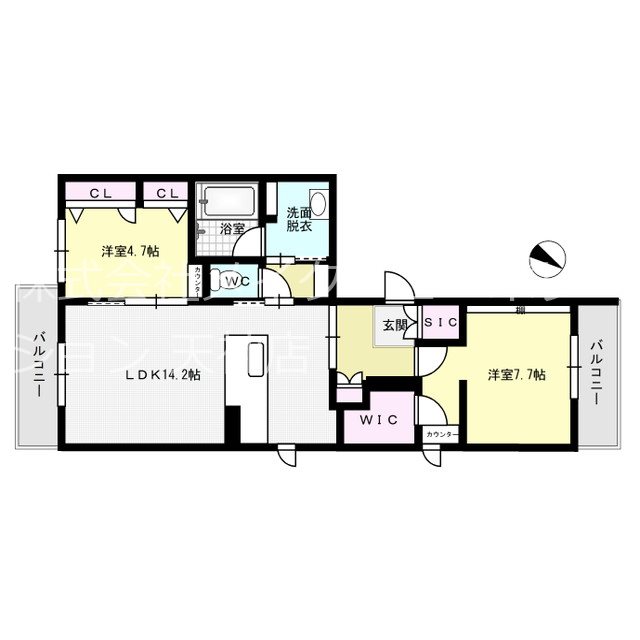 シャーメゾンスウィート平和 201号室 間取り