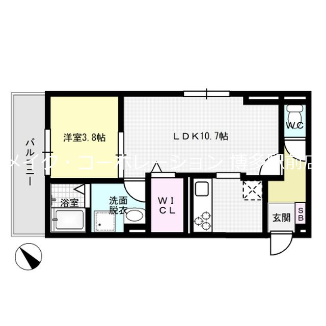 D-room Hakata East 間取り