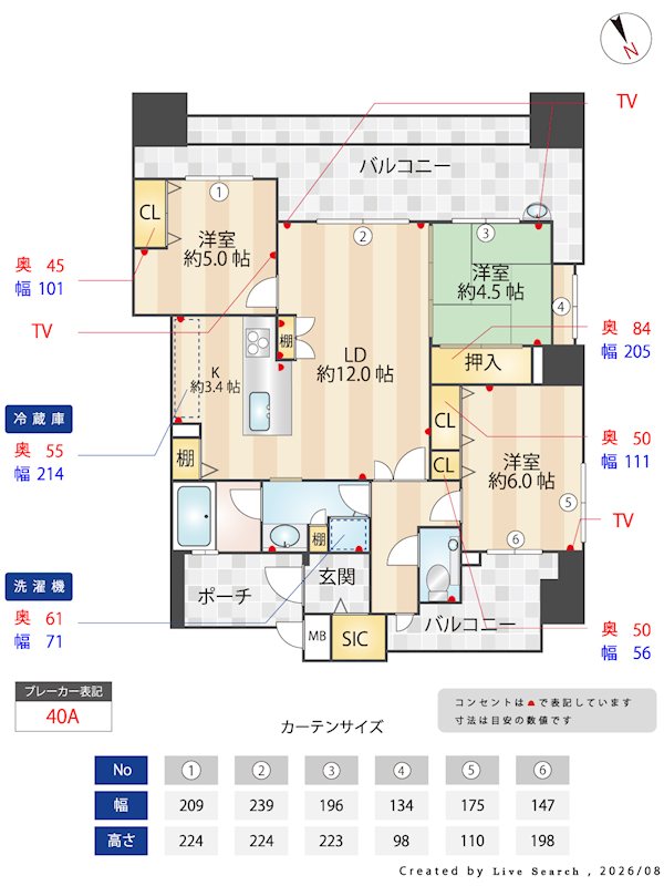 フリーディア大橋駅前プレミアム 0301号室 間取り