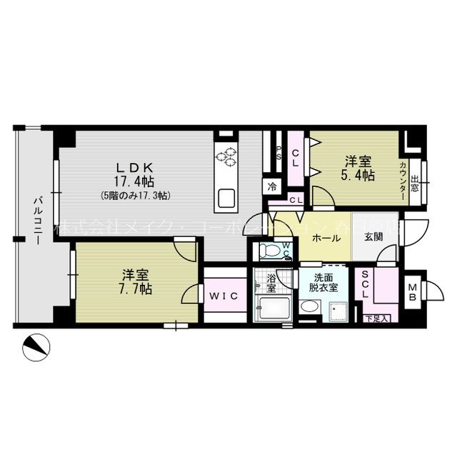 グランデ東雲 504号室 間取り