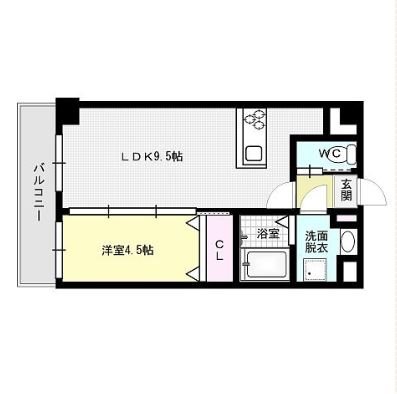 メゾンドリバティ西新 間取り