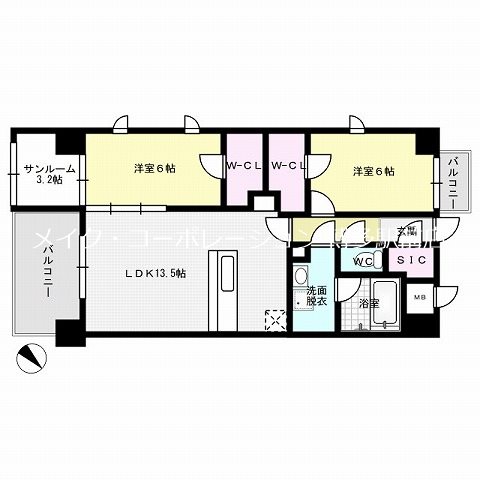 モンレーヴ博多駅南 間取り