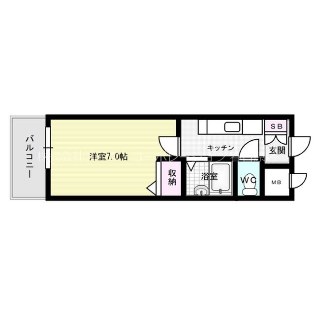 コリール白木原 405号室 間取り