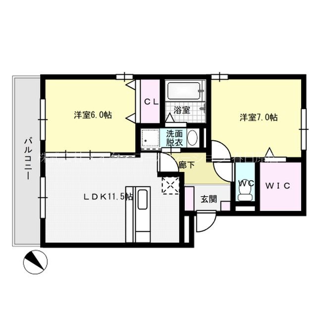 ロイヤルブルーB棟   間取り図