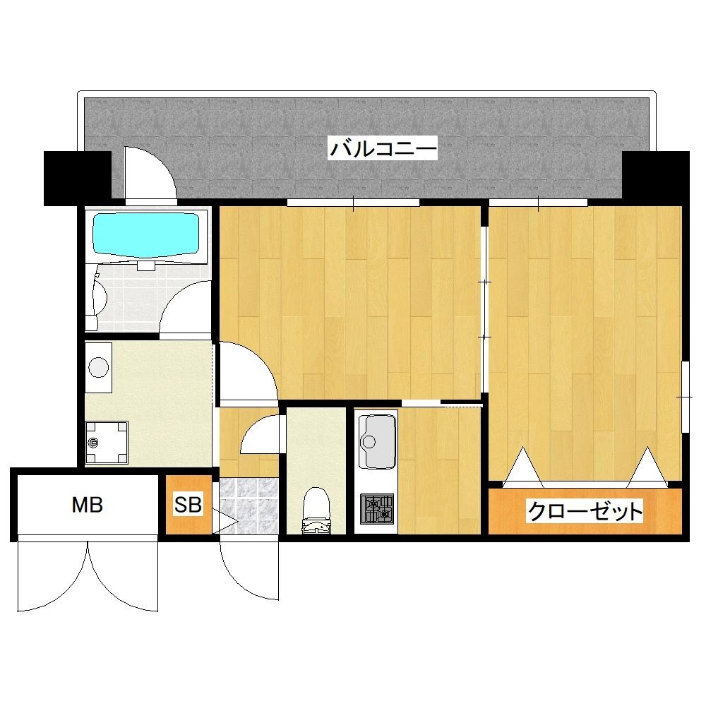 エンクレスト大手門Ⅲ  610号室 間取り