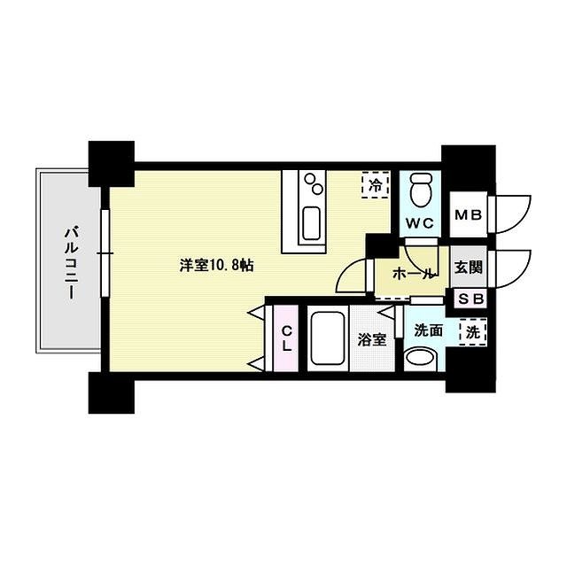 キルンズ西新~ネット無料~ 間取り