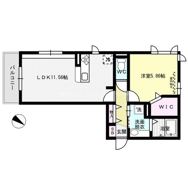 アムールハイム春日原 303号室 間取り