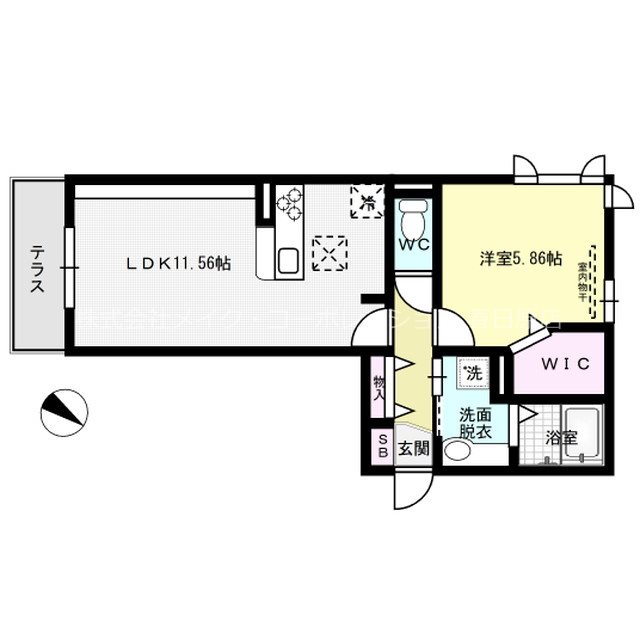 アムールハイム春日原 103号室 間取り