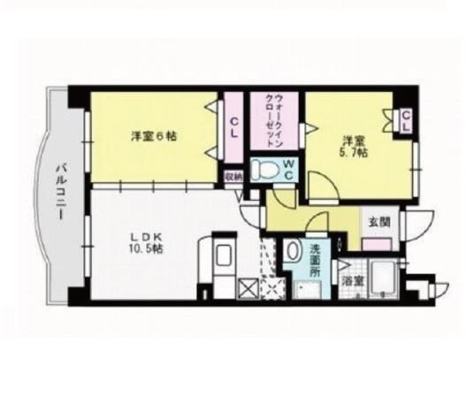 プレジデント白水Ⅱ 間取り