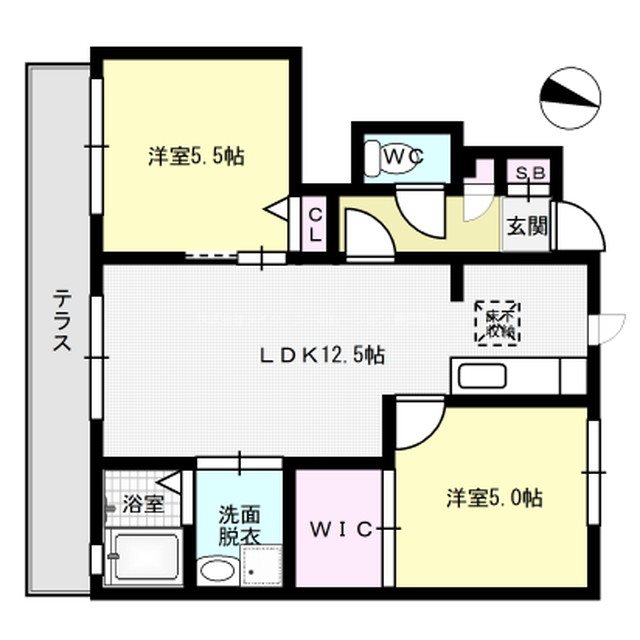 アルテミス 102号室 間取り