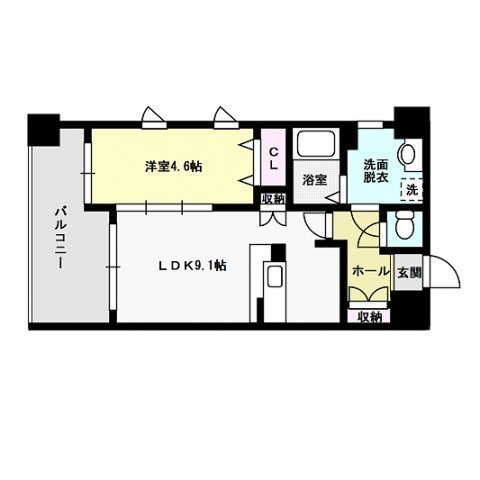 ニューガイアリルーム西新南No.67 間取り