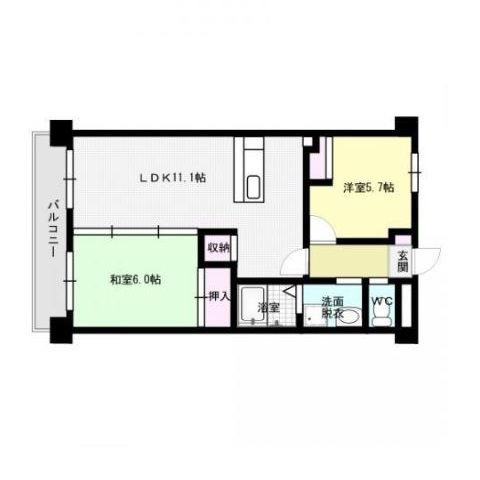 大産鳥飼マンションA棟 間取り