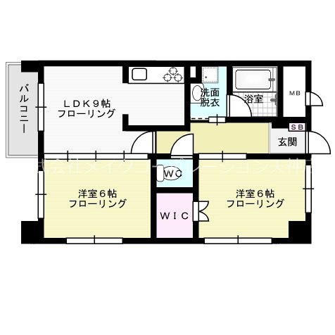 エクセルシオ平和 501号室 間取り