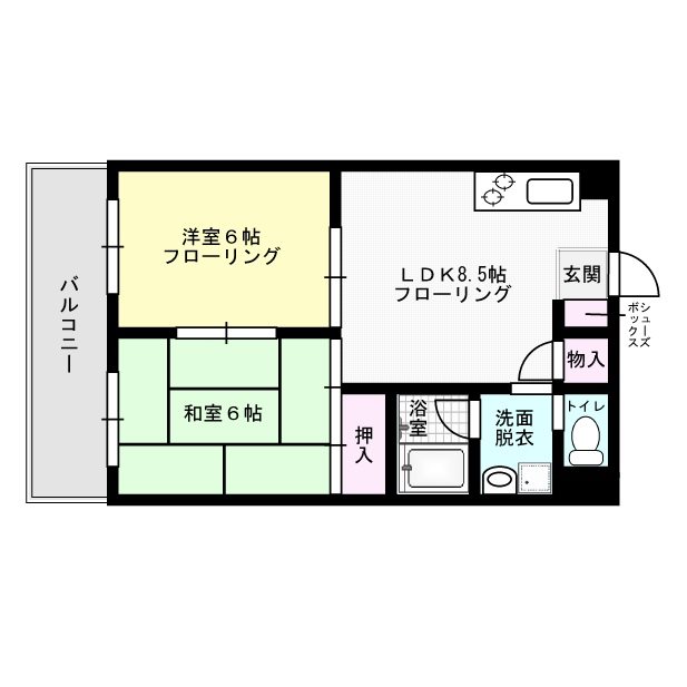 パレシャルム薬院 間取り