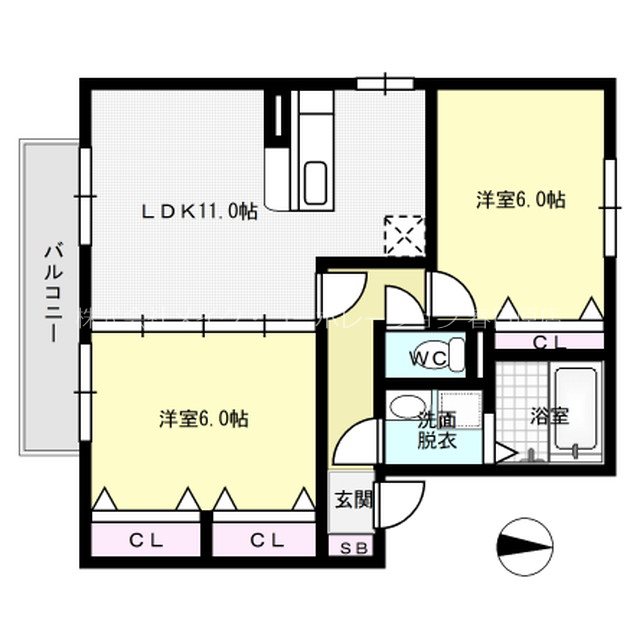 間取り シーゲルSuguA棟 間取り図
