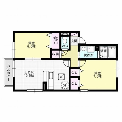 ウィルモア干隈 間取り