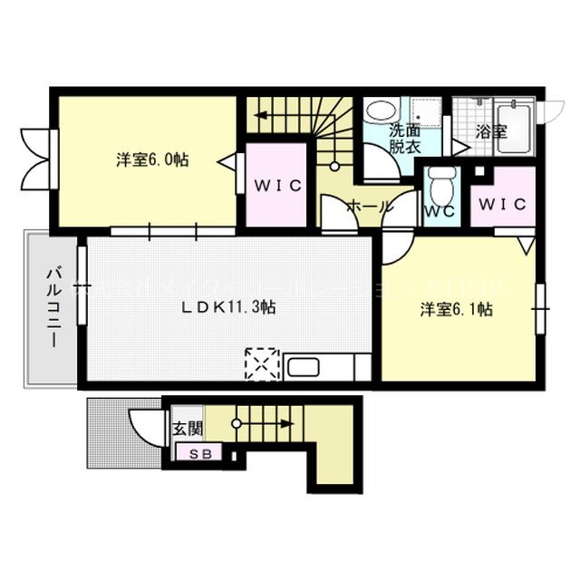 グレイス春日 205号室 間取り