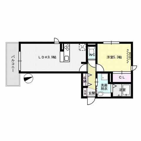 D-room南庄　弐番館 間取り