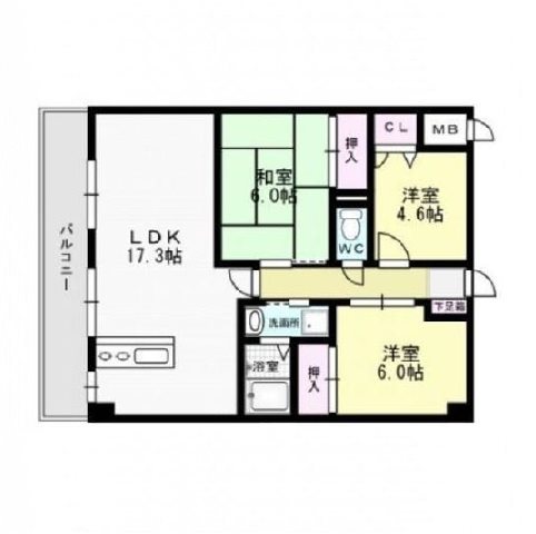 Arzu　Frame(旧クリーンゴールド) 間取り