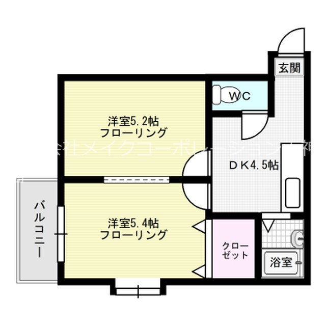 エリーナハイツ西新東Ⅱ 間取り
