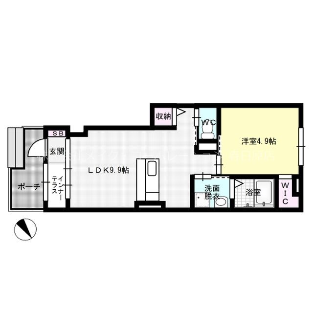 グレースヤナセⅡ 102号室 間取り