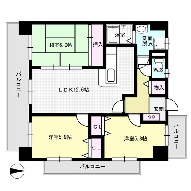 アルカンシェル25 903号室 間取り