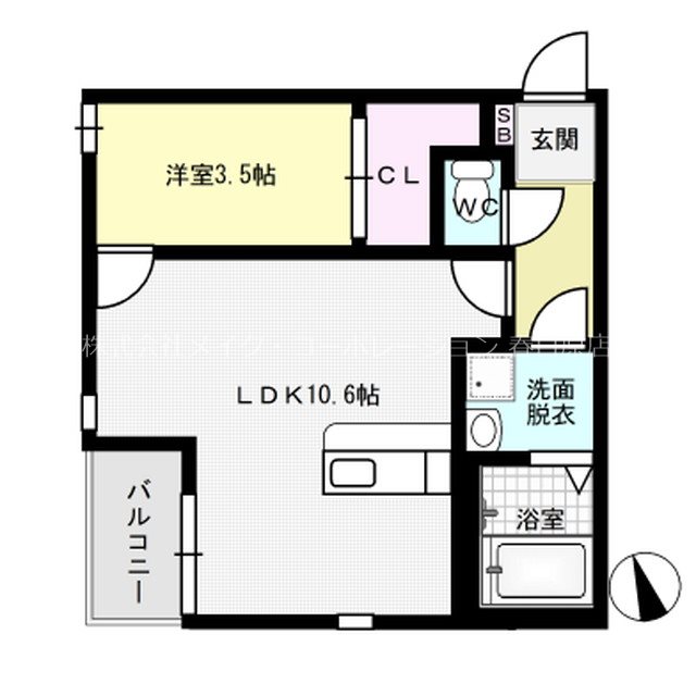 Crecia南福岡Ⅱ 202号室 間取り