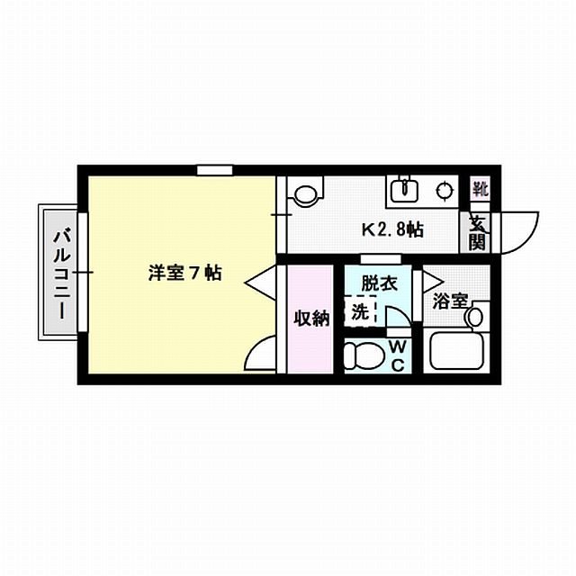 MYハイツ A棟 203号室 間取り