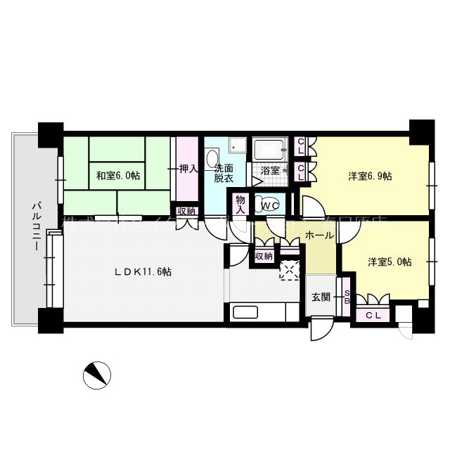 間取り パーク・ノヴァ春日中央 間取り図