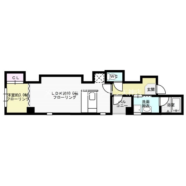 ジェンティーレ六本松Ⅱ  303号室 間取り