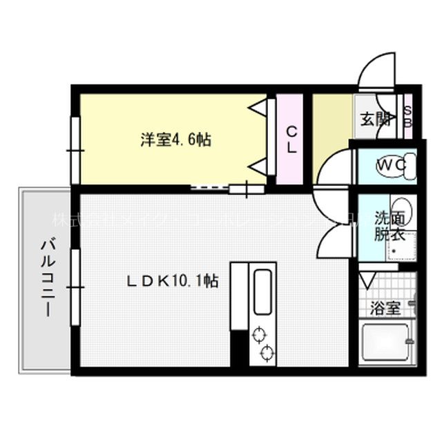 ホークヒルズ那珂川 201号室 間取り