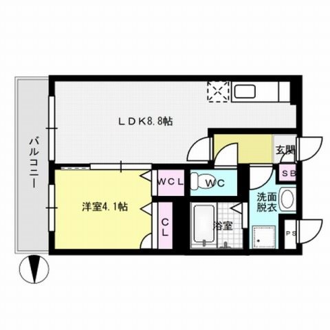シャーメゾンＫ２～ネット無料～ 間取り