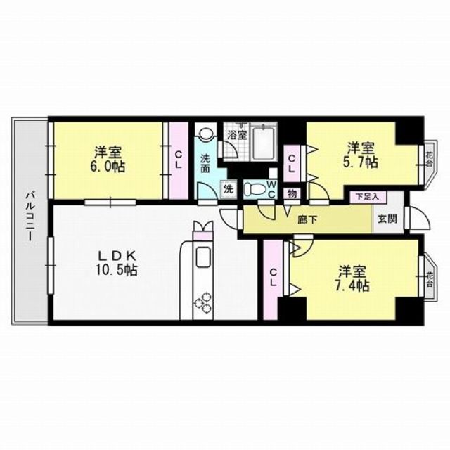 プライムメゾン百道浜 間取り