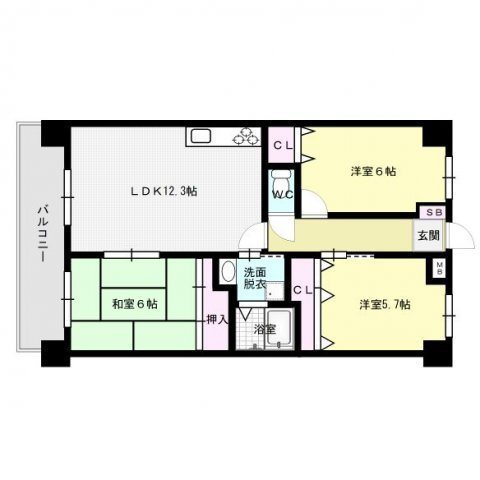 プレジデント七隈 間取り