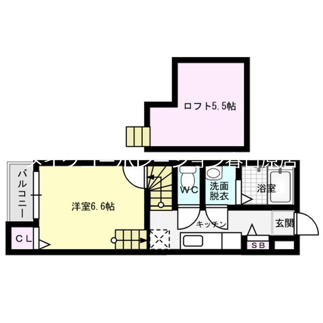 コスモエルスト 203号室 間取り