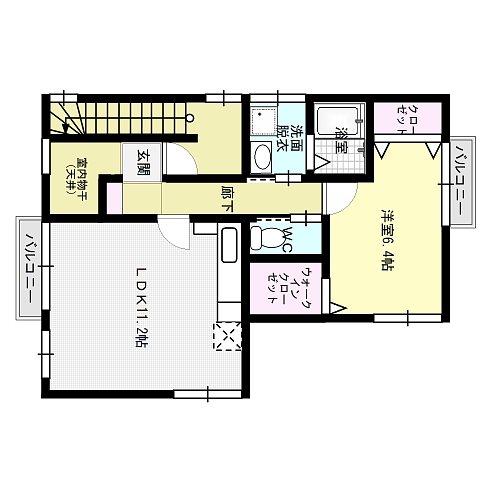 ドミールT＆J 201号室 間取り