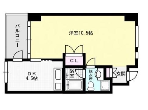 KDXレジデンス西新～ネット無料～ 201号室 間取り