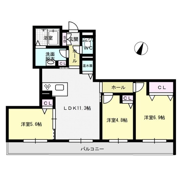ベレオ横峰 間取り図